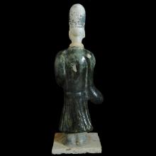 Glazed terracota figure of a dignitary